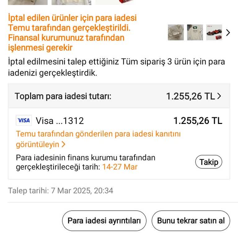 Ziraat Bankası Kartıyla Yapılan İptal Edilen Siparişin Para İadesi Sorunu