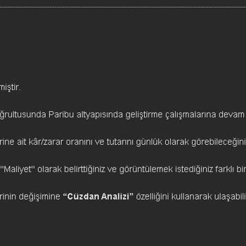 Paribu'nun Maliyet Bilgisi Eksikliği