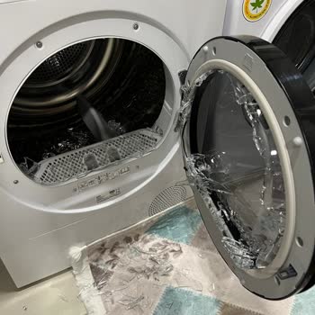 Vestel Kurutma Makinesi Camı Patladı Ve Garanti Sorunu Yaşanıyor