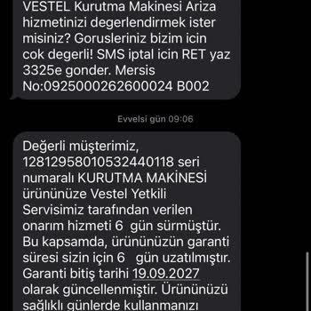 Vestel Kurutma Makinesi Camı Patladı Ve Garanti Sorunu Yaşanıyor