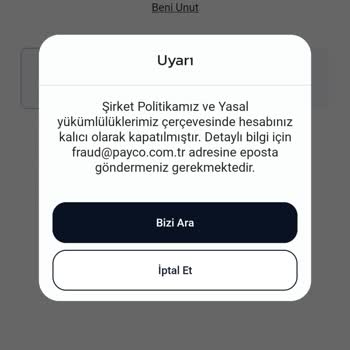 Hesabım Uyarı Verilmeden Kapatıldı