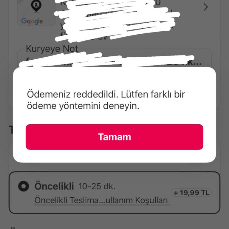 Online Ödeme Sorunu Ve Ek Ücret Şikayeti
