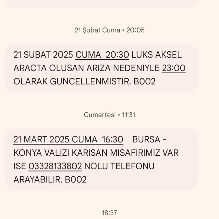 Otobüs Gecikmesi Ve Bilet İptal Sorunu