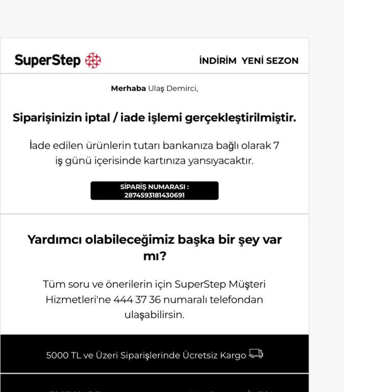 Stokta Olmayan Ürün İçin Para İadesi Sorunu