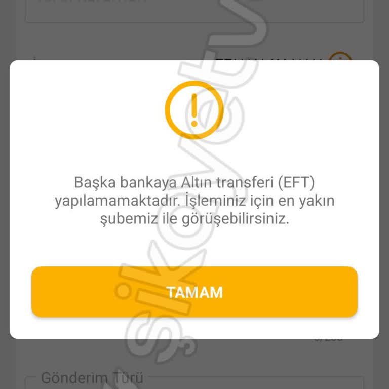 Gram Altın Transferi Hakkım Neden Engelleniyor