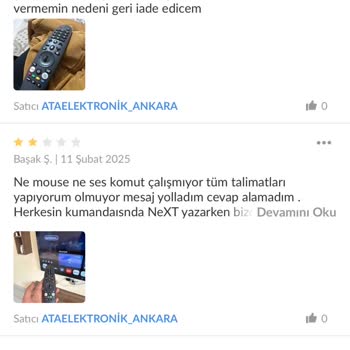 Trendyol'da Hayal Kırıklığı: Kumanda Sorunu