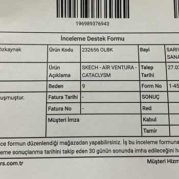 Skechers Ayakkabımın Taban Sorunu Ve Yetersiz Müşteri Hizmeti