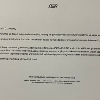 Skechers Ayakkabımın Taban Sorunu Ve Yetersiz Müşteri Hizmeti