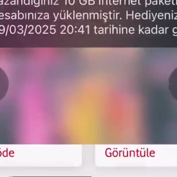 Vodafone Hediye İnternet Kullanılmıyor