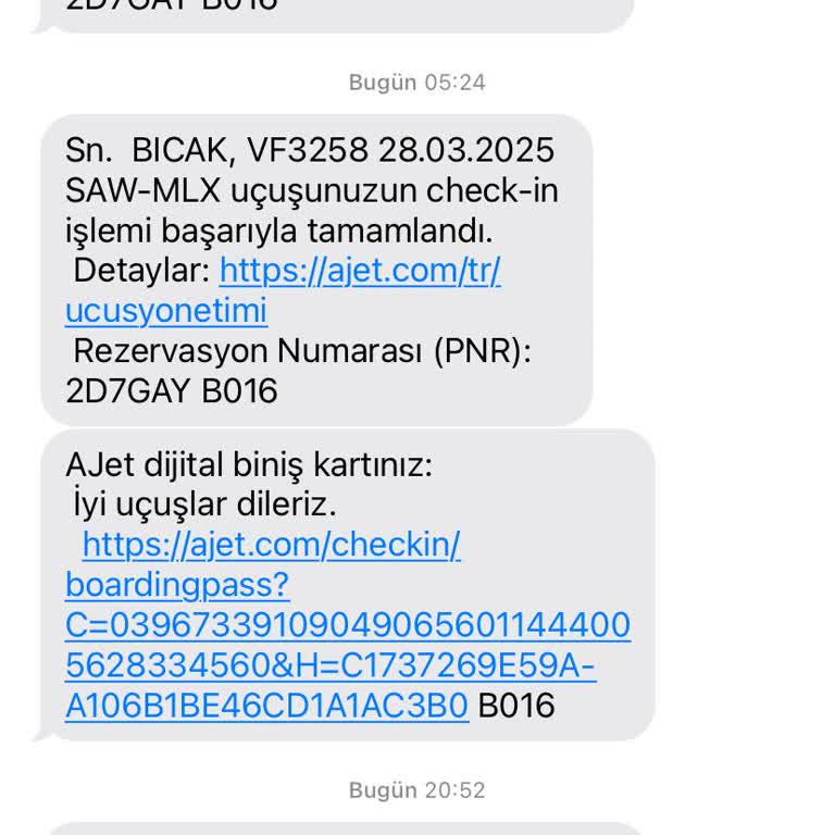 Ajet'in Rötar Bilgilendirme Ve İkram Eksikliği Şikayeti