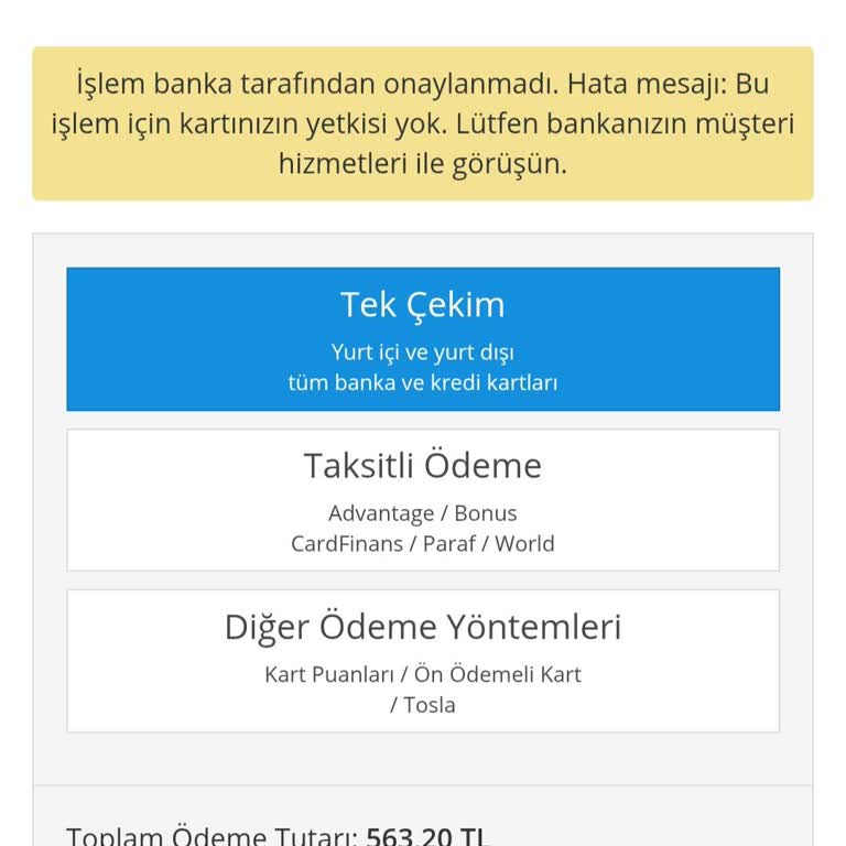 Paycell Kart İle Alışverişte 3D Secure Sorunu