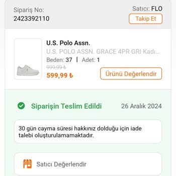 Soyulan Ayakkabı Ve İade Talebi