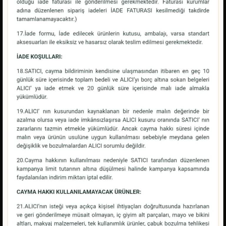 Bebe Butiğim İadede Sorun Çıkarıyor