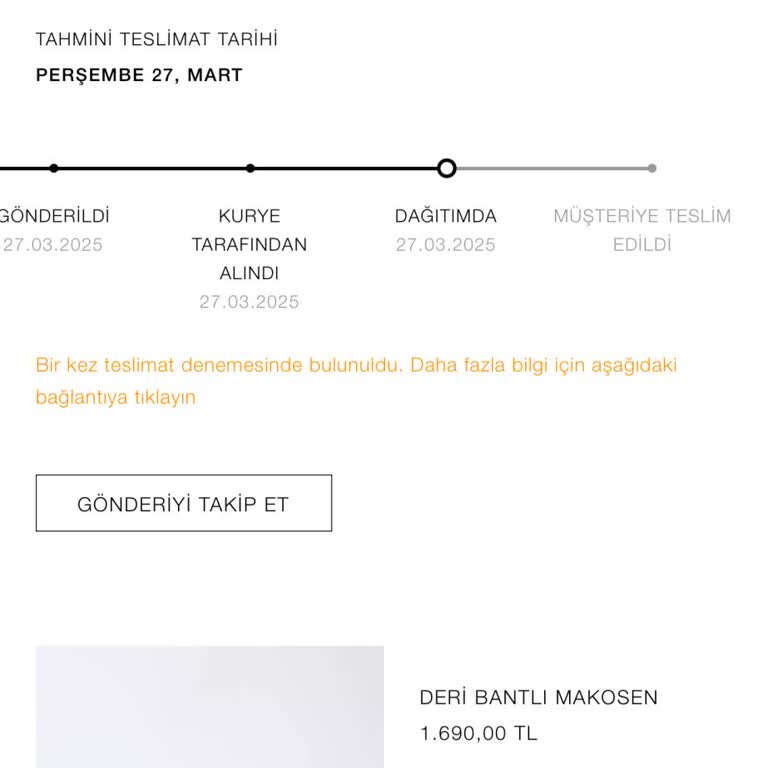 Zara'dan Ekstra Ücretle Aldığım Ürün Teslim Edilmedi