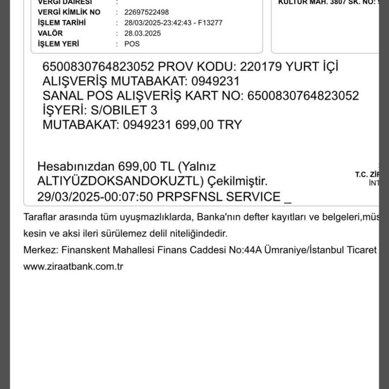 Obilet Bilet İşleminde Sorun Ve Para İadesi Talebi