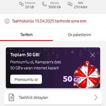 Vodafone'un Yetersiz Tarife Teklifi