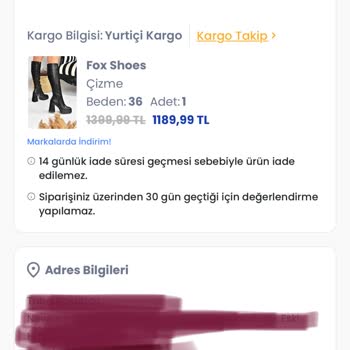 Bir Yıldır Teslim Edilmeyen Çizme Ve Ulaşılamayan İletişim