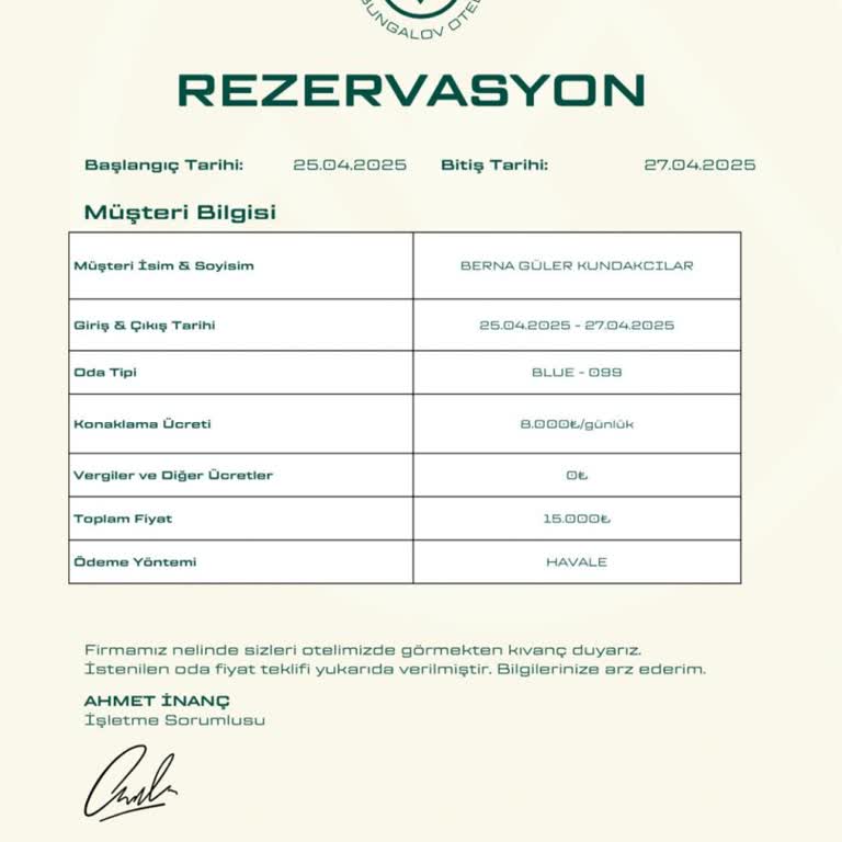 Rezervasyon Sonrası İletişim Sorunu Ve Mağduriyet