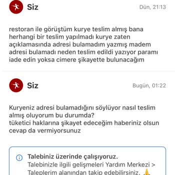 Teslim Edilmeyen Pizza Siparişi Ve İade Sorunu