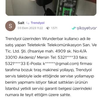 Trendyol'da Dürüst Olmayan Satıcı Krizi: Wunderbar Şirketi Mağduriyetleri