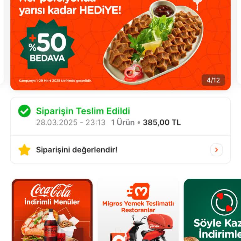 Migros Yemek Siparişi Kabusu: Teslim Edilmeyen Yemek ve İade Sorunu