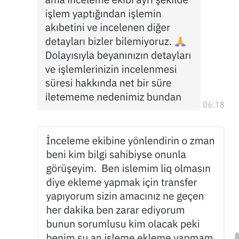 Binance TR Hesabımda Dondurulan İşlem