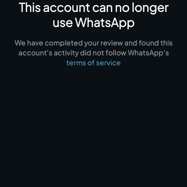 WhatsApp Ban Without Explanation