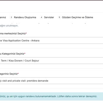 VFS Global Ankara Randevu Sorunu