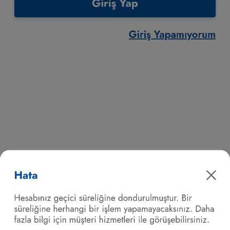 Cepte Şok Uygulamasında Bloke Edilen Hesap Ve İletişimsizlik Sorunu