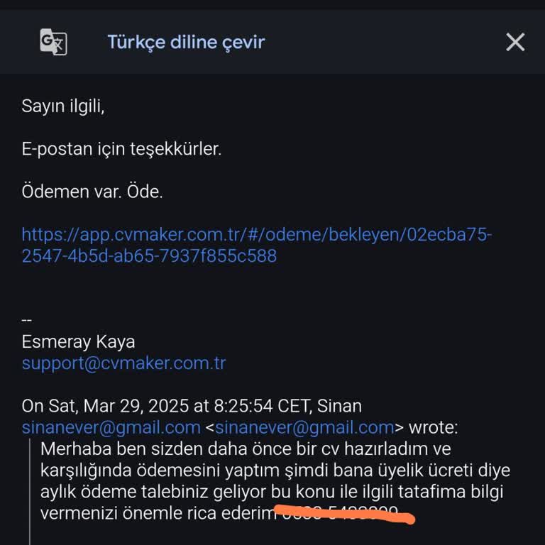 Yanıltıcı Üyelik Ücreti Ve İletişim Sorunları