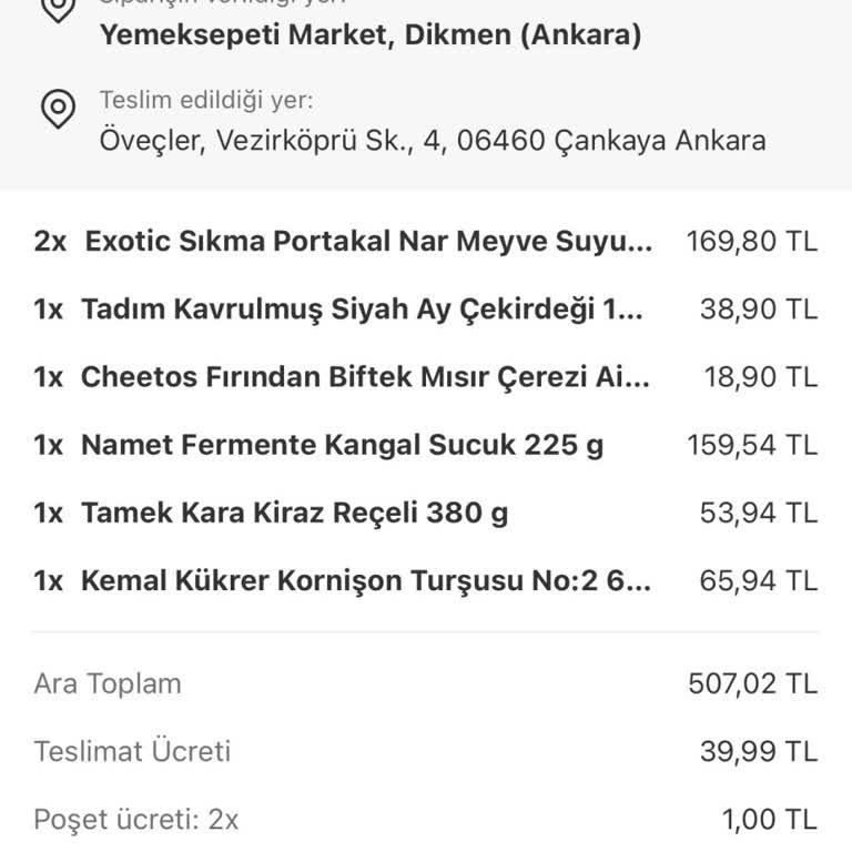 Teslim Edilmeyen Sipariş Ve Yetersiz Müşteri Hizmetleri