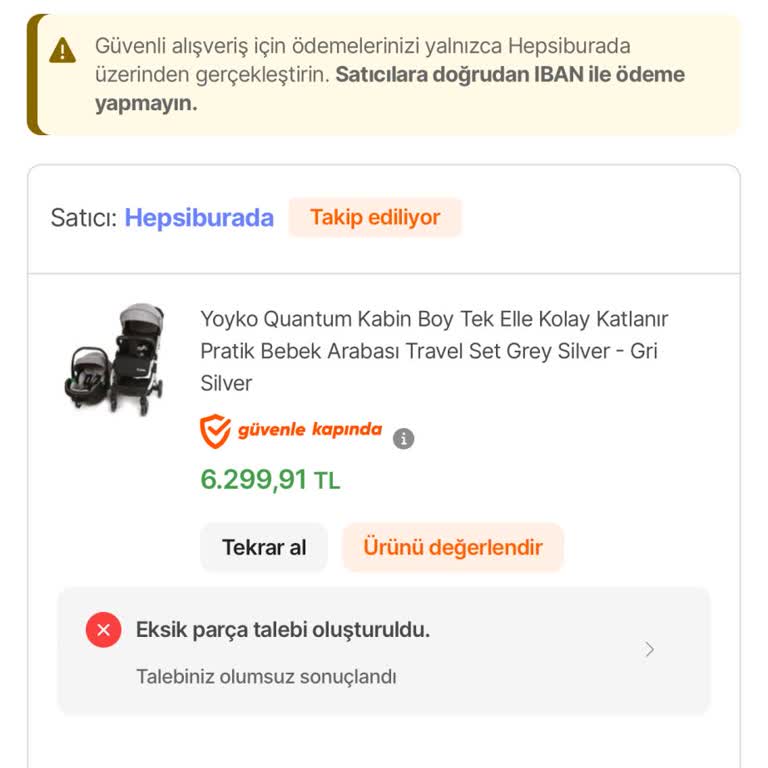 Eksik Bebek Arabası Koruması Mağduriyeti