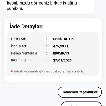 Eksik İade Ve Kalitesiz Ürün Sorunu