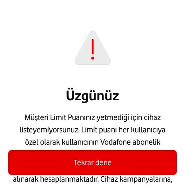 Vodafone Flex Puanım Neden Görünmüyor?