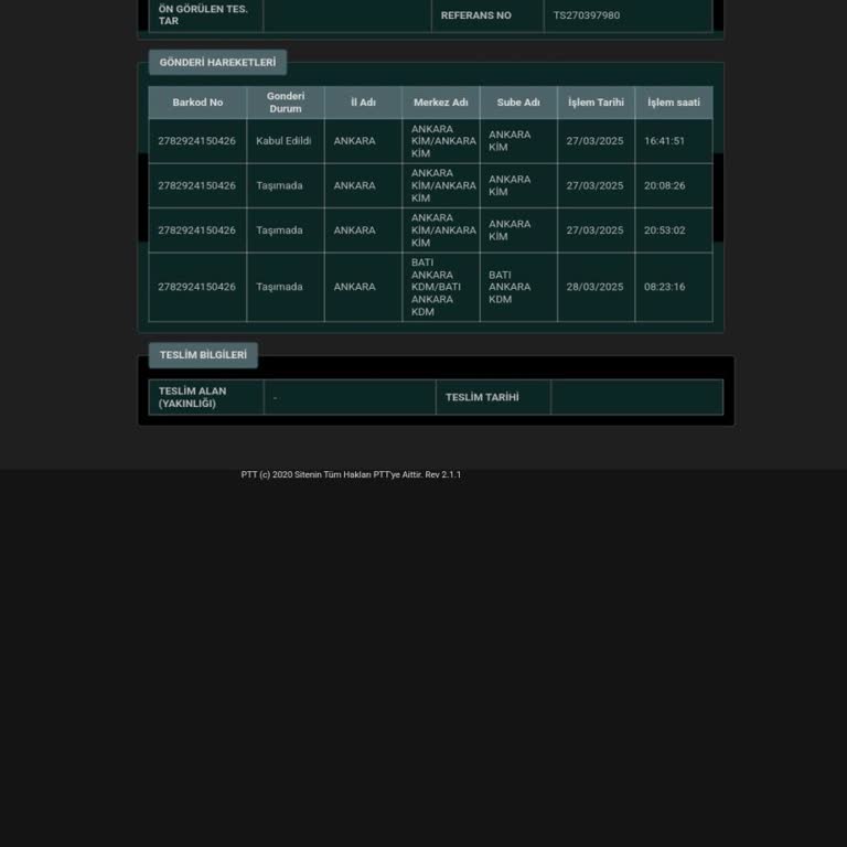 Ankara'da Teslimat Sorunu Ve Mağduriyet