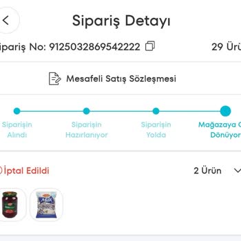 A101 Kapıda Uygulaması Sipariş Sorunu