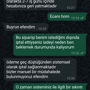 Decathlon Sipariş İptali Ve İade Sorunu