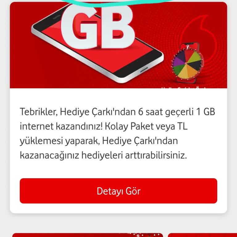 Vodafone Ramazan Çarkı Hakkı Kullanılamıyor