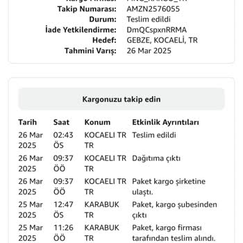 Amazon'dan Geciken Teslimat Ve İade Sorunu