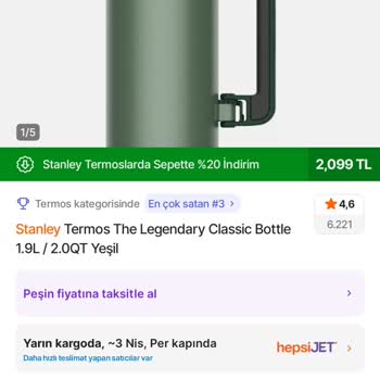 Hepsiburada'da Stanley Termos İndirim Sorunu