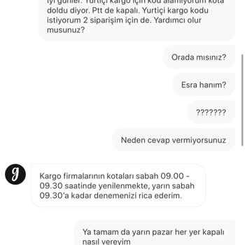 Gardrops'ta Kargo Kotası Sorunu Ve Saygısız Temsilci
