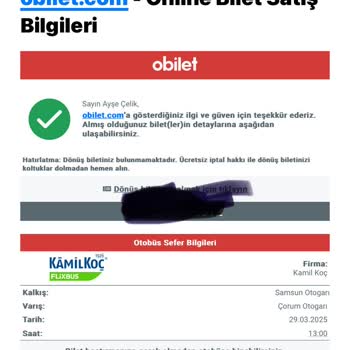 Obilet'ten Bilet Değişikliği Ve İptal Sorunu