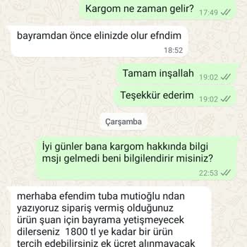 Bayram Öncesi Siparişim Yetişmedi Mağdur Oldum