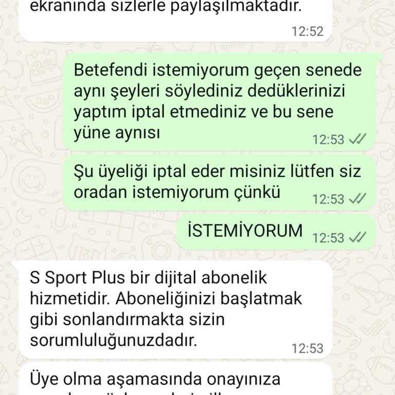 S Sport Üyelik İptalinde Sürekli Sorun