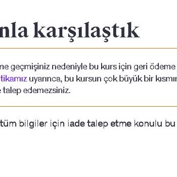 İade Talebim Reddedildi: Kurs İçeriği Beklentilerimi Karşılamadı