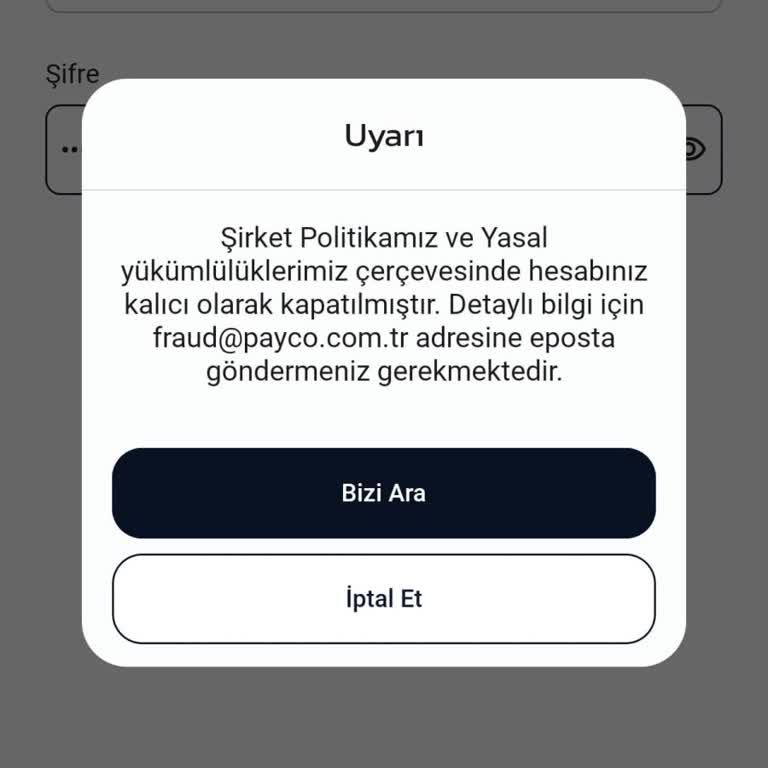 Payco Hesabımda Keyfi Kapatma Sorunu