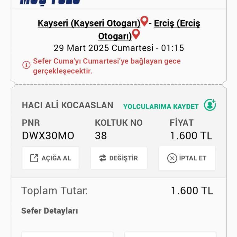 Otobüs Yolculuğunda Yaşanan Aksaklıklar