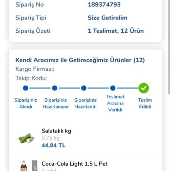 Carrefour SA Siparişim Teslim Edilmedi Param Çöp Oldu
