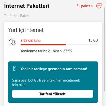 Vodafone Paket Önceliği Sorunu Ve Kaybolan Ek Paketler