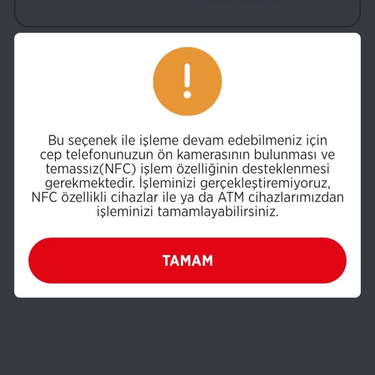 NFC Olmadan Mobil Bankacılık Erişimi Engelleniyor